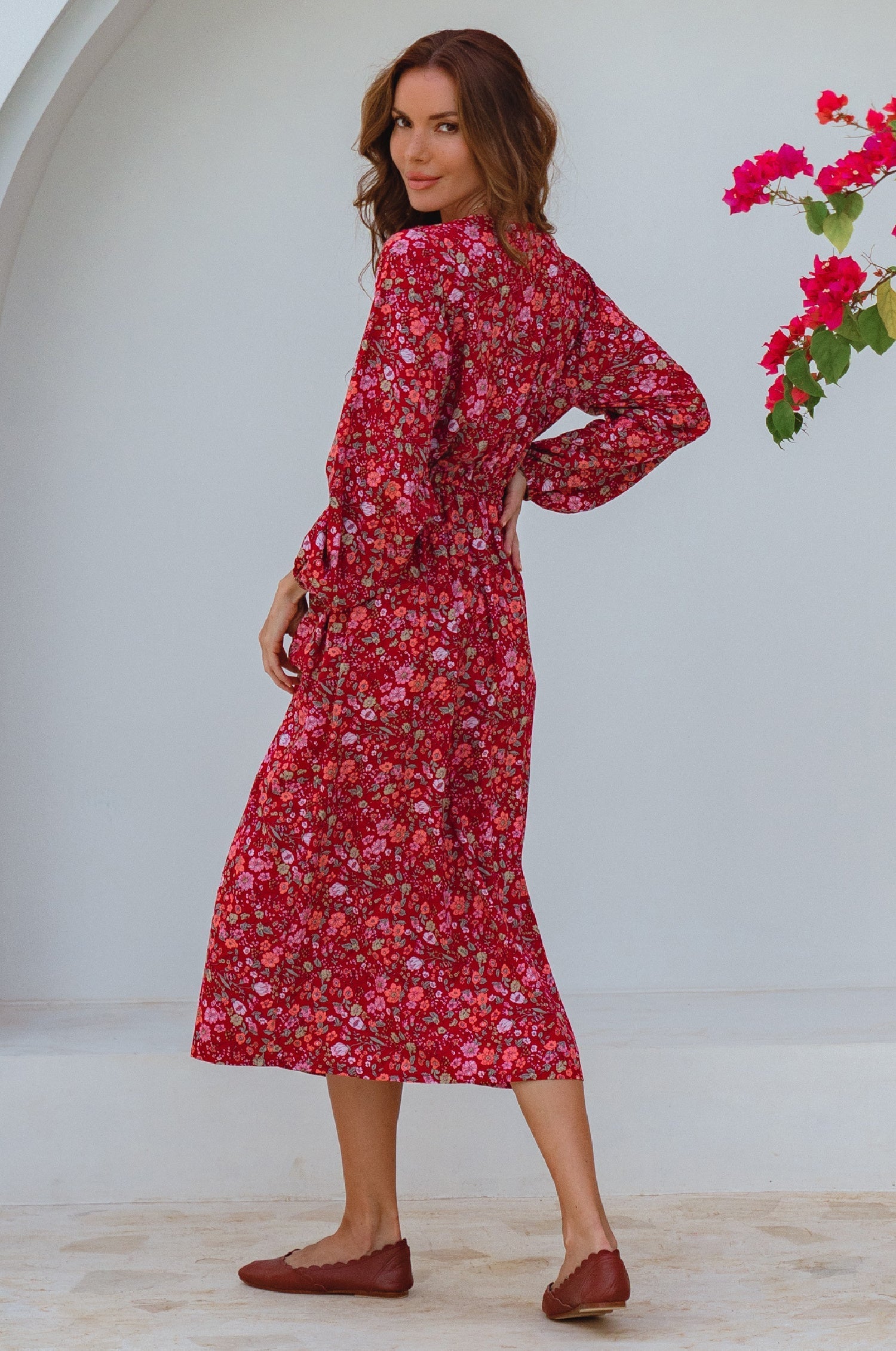 Greta Long Sleeve Midi Dress by Bali ELF-2