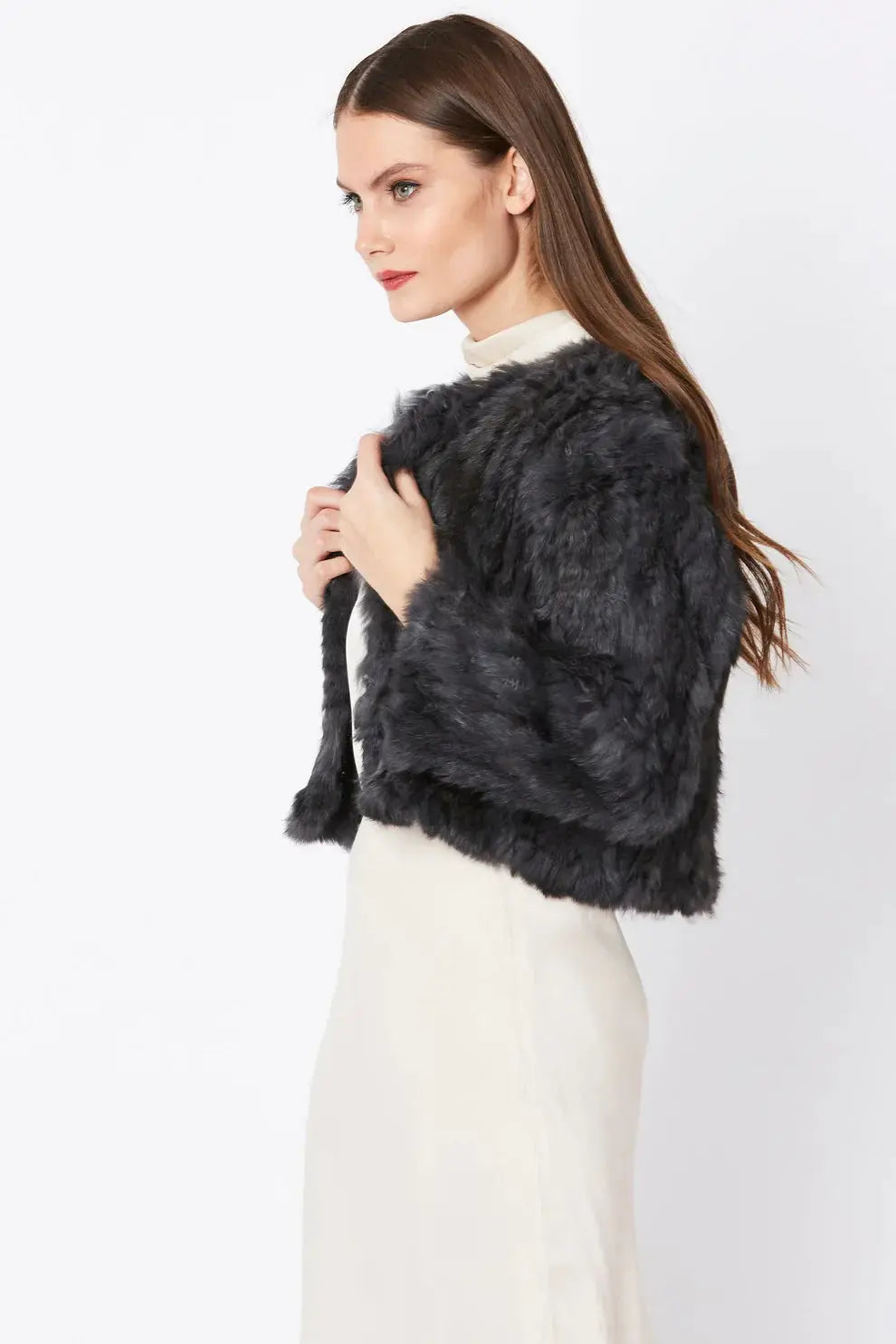 Grey Coney Fur Jacket-1