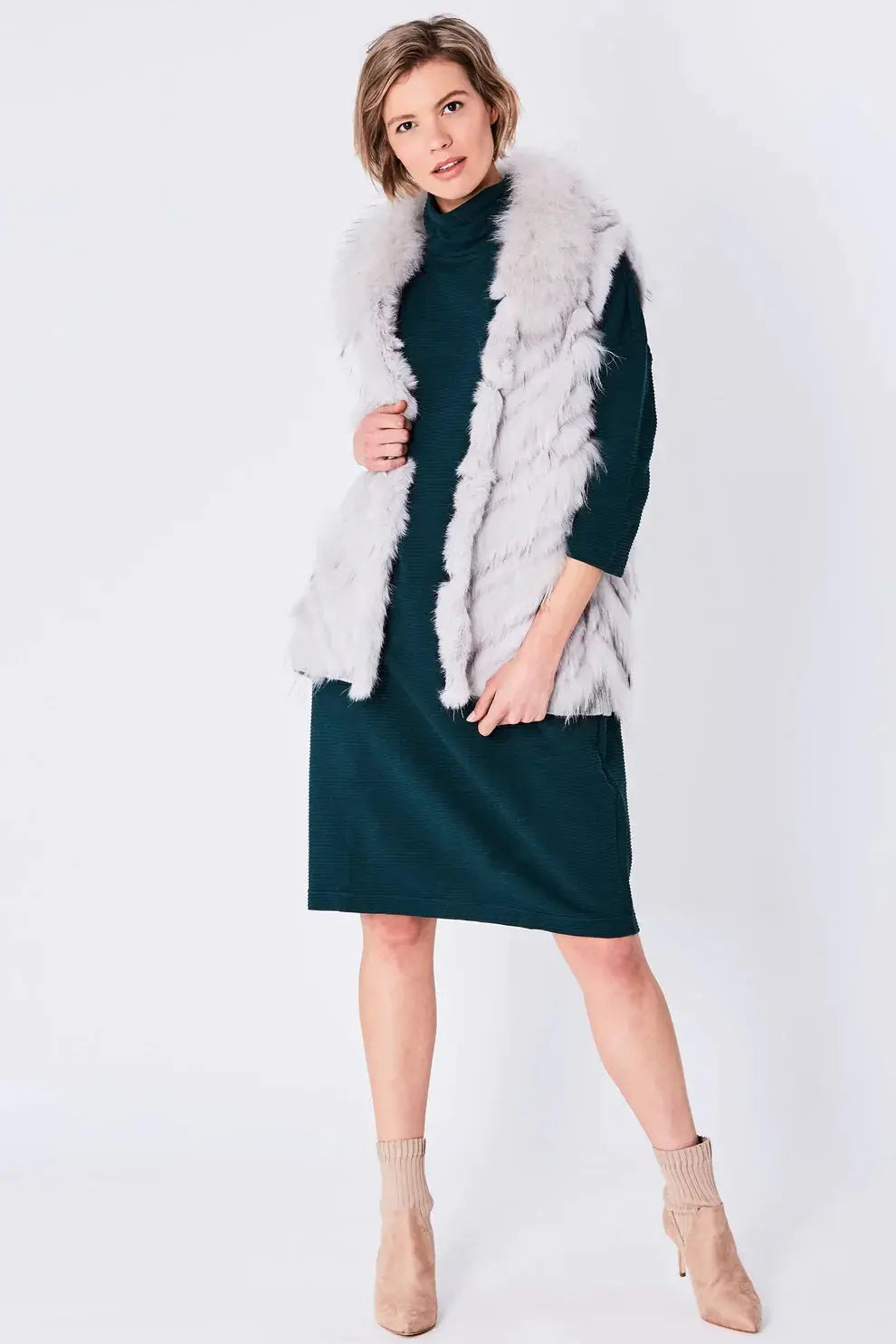 Grey Fox and Coney Fur Gilet-1