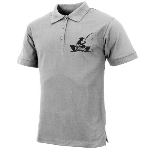 Mens "Gone Fishing" Polo Shirt-8