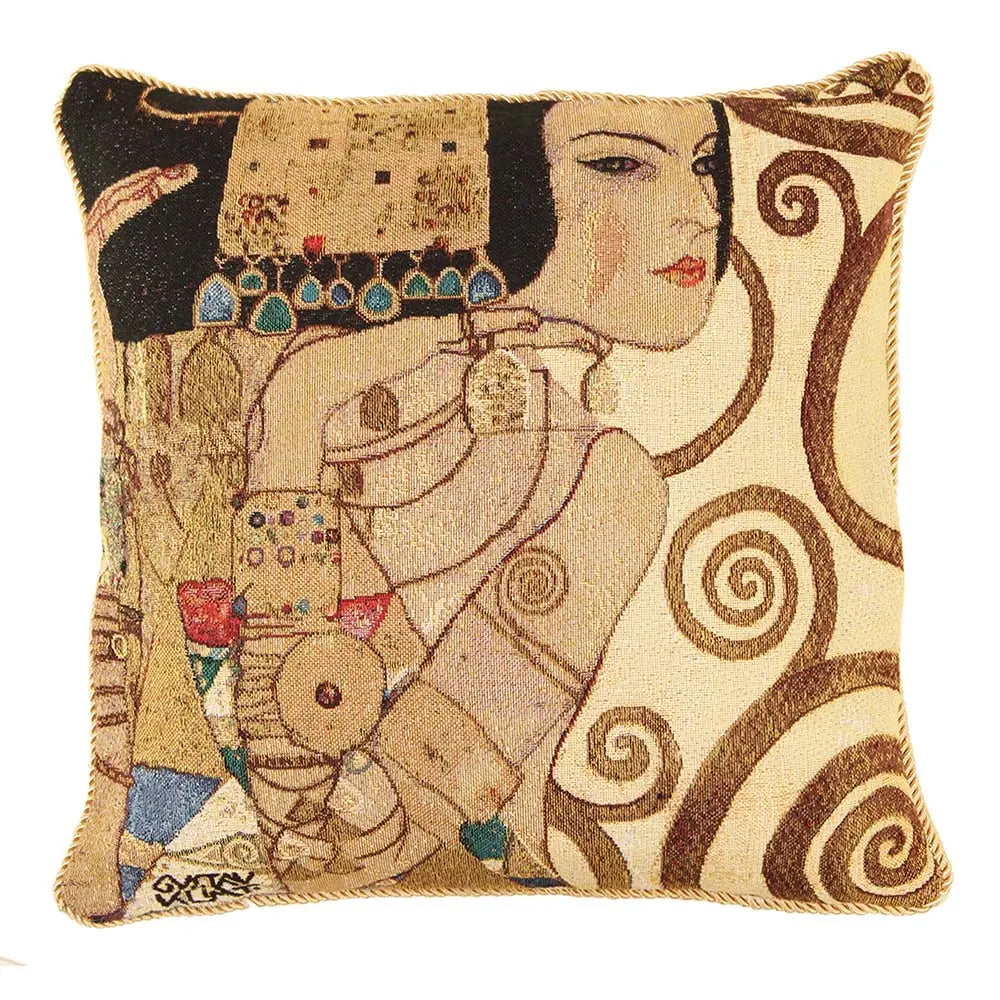 Gustav Klimt Tree of Life Lady - Cushion Cover Art 45cm*45cm-0