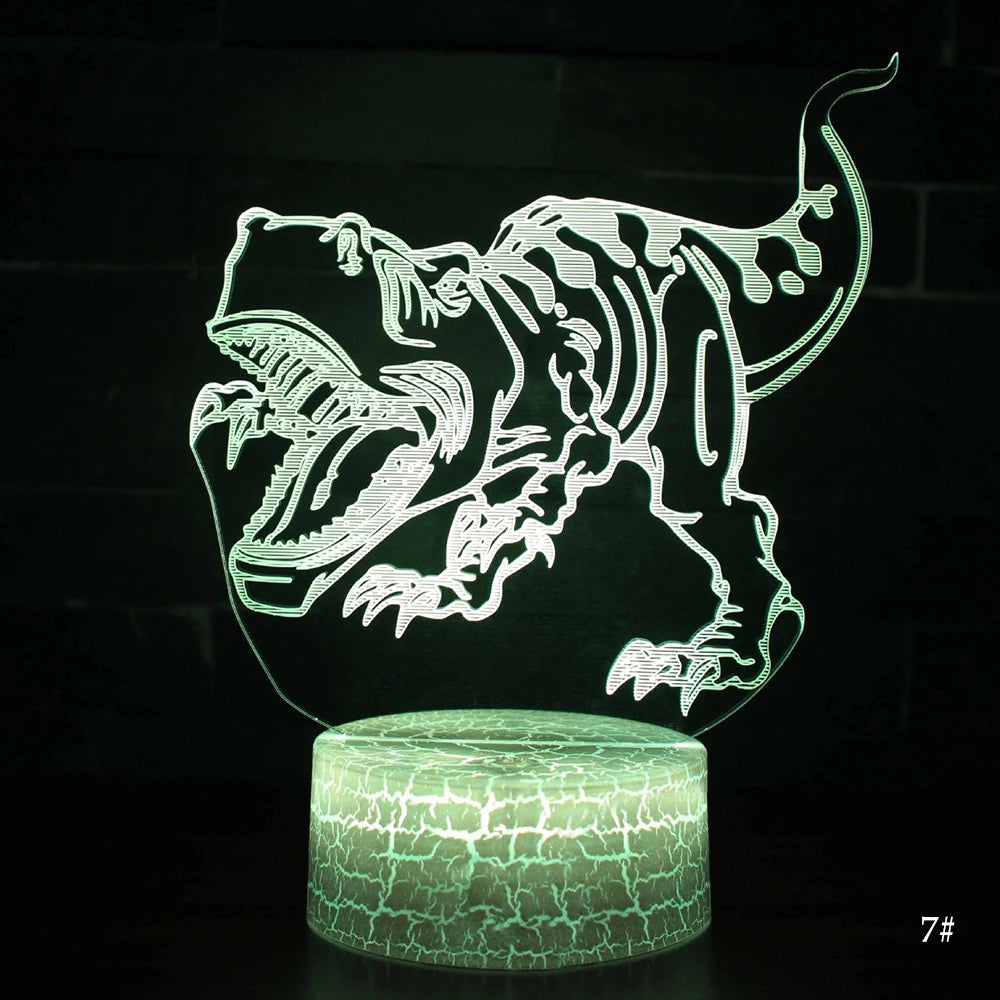 3D LED Night Light Lamp Dinosaur Series