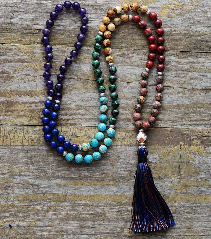 7 Chakra Mala Tassel Necklace-1