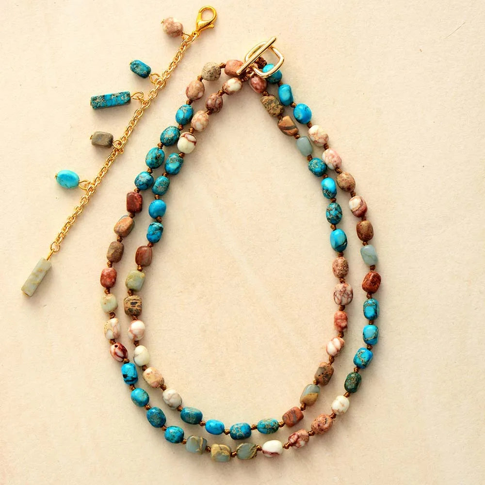 Eternity Semi-Precious Stones Necklace-0