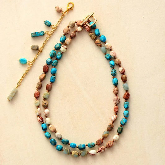 Eternity Semi-Precious Stones Necklace-0