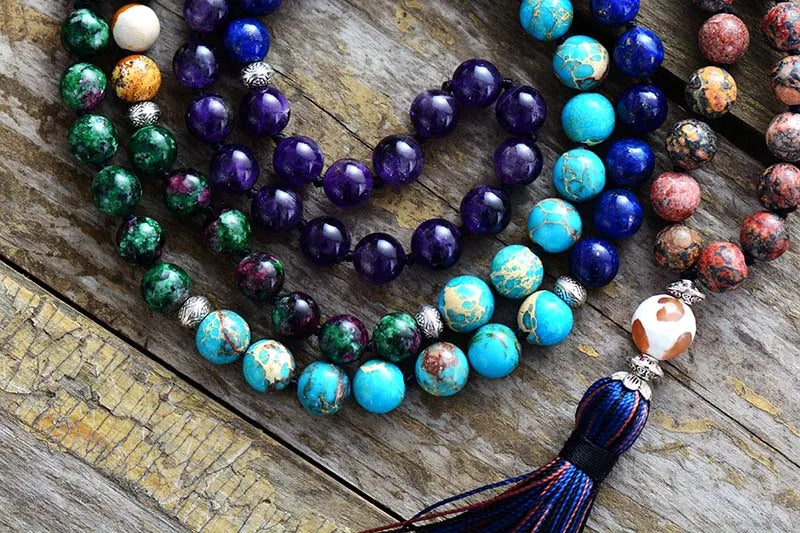 7 Chakra Mala Tassel Necklace-4