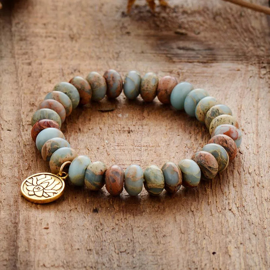 Imperial Jasper Lotus Bracelet-1