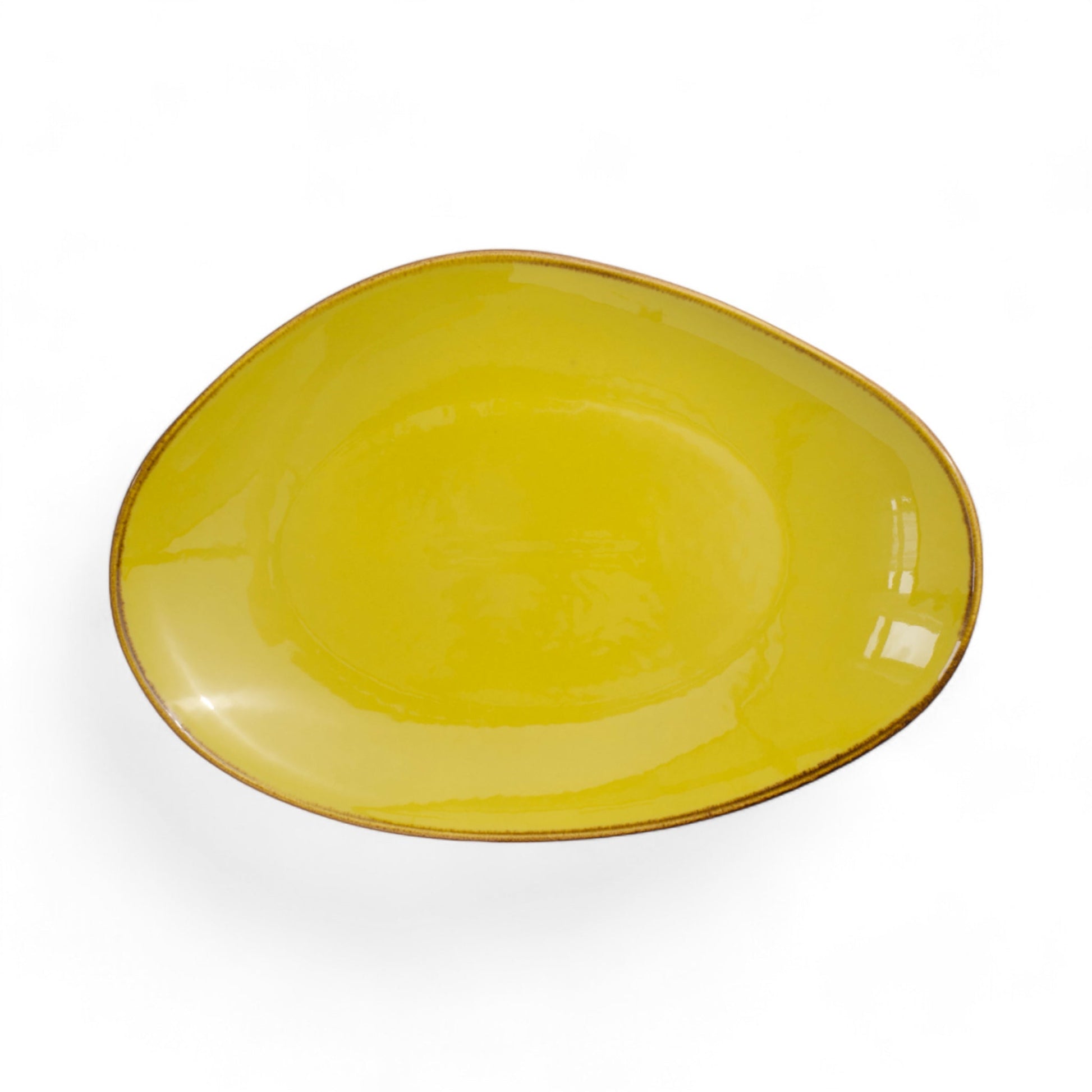 Porcelain Serving Plate&Platter Yellow-0