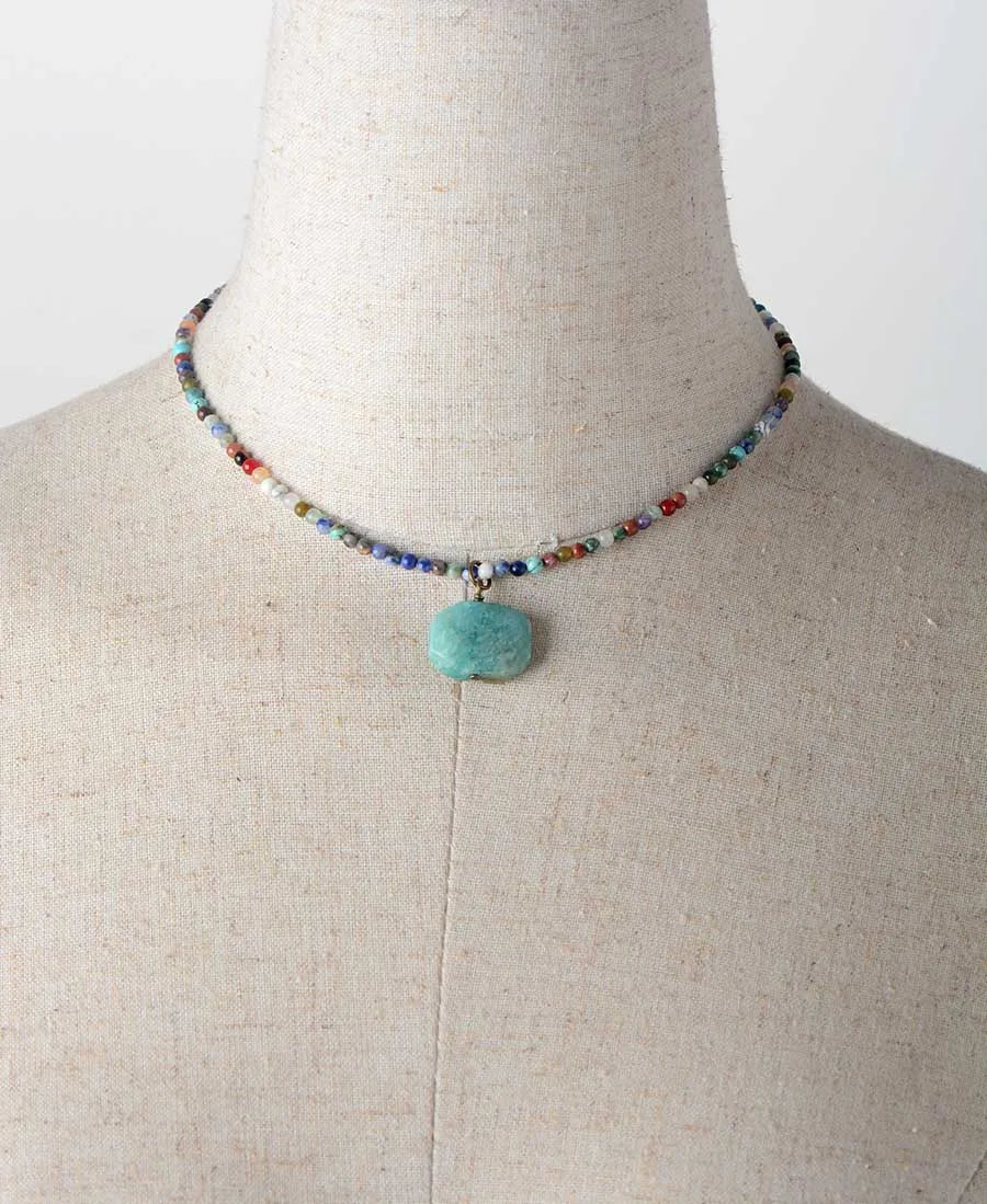 Amazonite Choker Necklace-4