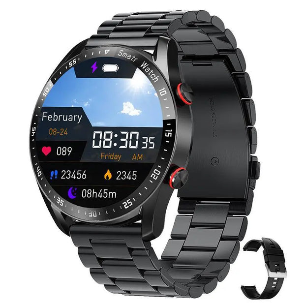 HW20 Smart Watch ECG+PPG Business Stainless Steel Strap 1.46 Large Screen Bluetooth Call Smart Watch - Memoriex 