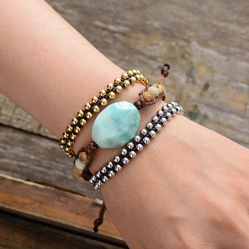 Amazonite Beaded Bracelet-1