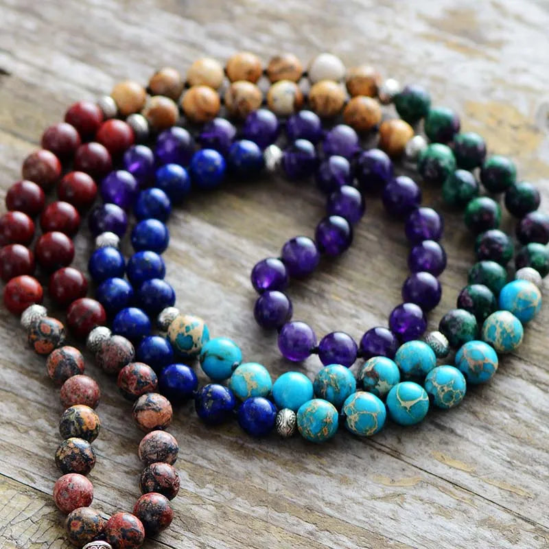 7 Chakra Mala Tassel Necklace-3