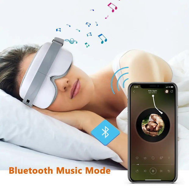 HailiCare Bluetooth Version Vibration Hot Compress Eye Massager Steam Eye Mask Eye Protector Eye Protection - Memoriex 
