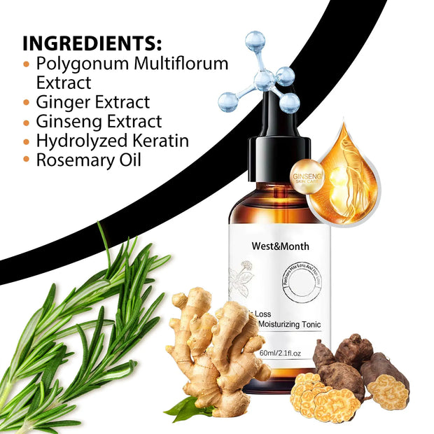 Hair Loss Plant Moisturizing Tonic, Repair Strong Moisturizing Roots Thick Supple Hair Care Essential Oil - Memoriex 