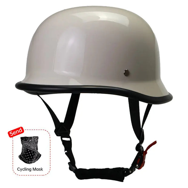 Half-Face Motorcycle Helmet for Cycling, with ECE and DOT Certifications. Made of ABS Material, Suitable for Men and Women. - Memoriex 