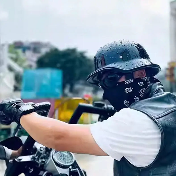 Half-Face Motorcycle Helmet for Cycling, with ECE and DOT Certifications. Made of ABS Material, Suitable for Men and Women. - Memoriex 