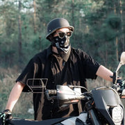 Half-Face Motorcycle Helmet for Cycling, with ECE and DOT Certifications. Made of ABS Material, Suitable for Men and Women. - Memoriex 