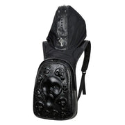 Halloween Backpack 3D Skull Ghost Doodle Morph Backpack Rivets Punk Laptop Computer Bag With Hat-4