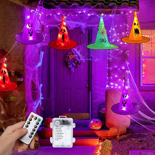 Halloween Witch Hat String Light for Outdoor Garden Patio Tree-0