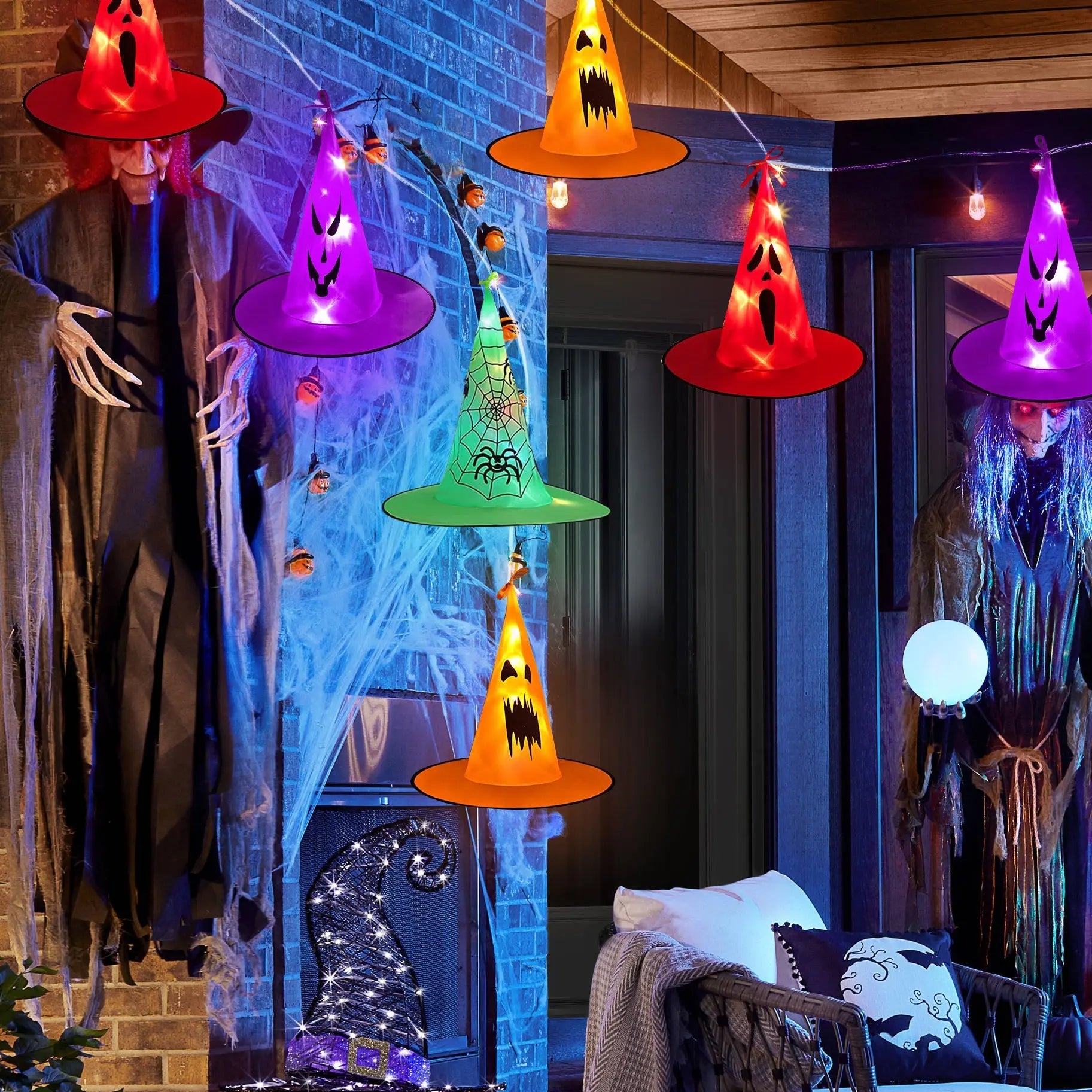 Halloween Witch Hat String Light for Outdoor Garden Patio Tree-1