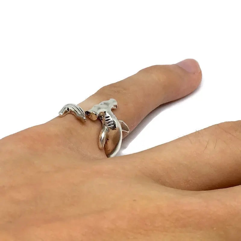 Hammerhead Shark Band Ring-2