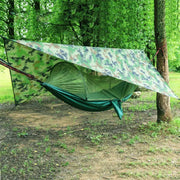 Hammock with Net and Rain Fly - Portable Double Hammock with Bug Net and Tent Tarp Heavy Duty Tree Strap-1