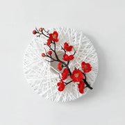 Handcraft Wall decor Rope w/Artificial Flower hanging wedding decorative Murals decoration living room hallway wall ornaments - Memoriex 