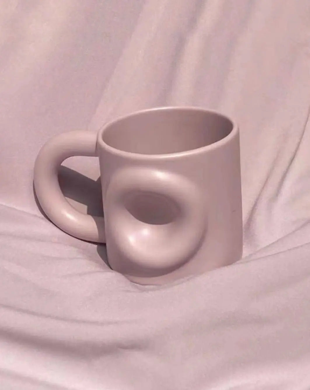 Handcrafted Ceramic Donut Mug - Cute & Novelty Donut-Shaped Coffee Mug-4