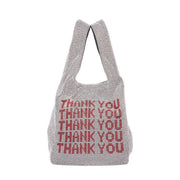 Handheld bag thank you diamond inlaid bling rhinestone handbag - Memoriex 