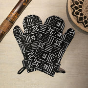 Handmade Apron and Matching Oven Gloves Set | 100% Cotton African Print Fabric-1