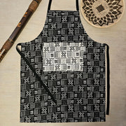 Handmade Apron and Matching Oven Gloves Set | 100% Cotton African Print Fabric-3