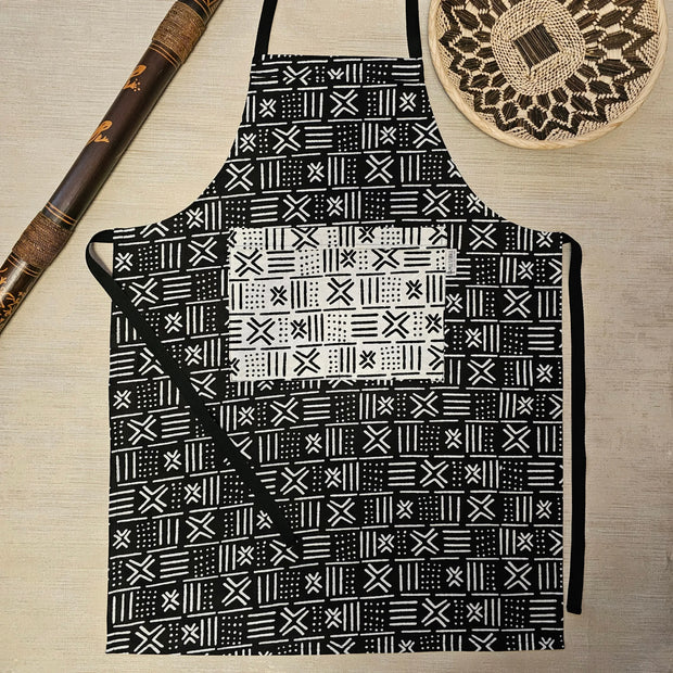 Handmade Apron and Matching Oven Gloves Set | 100% Cotton African Print Fabric-3