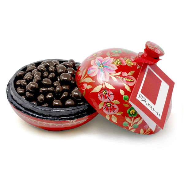 Handmade Bonbonnière Filled with Dark Chocolate Coffee Beans - Palm Oil Free 130g-0