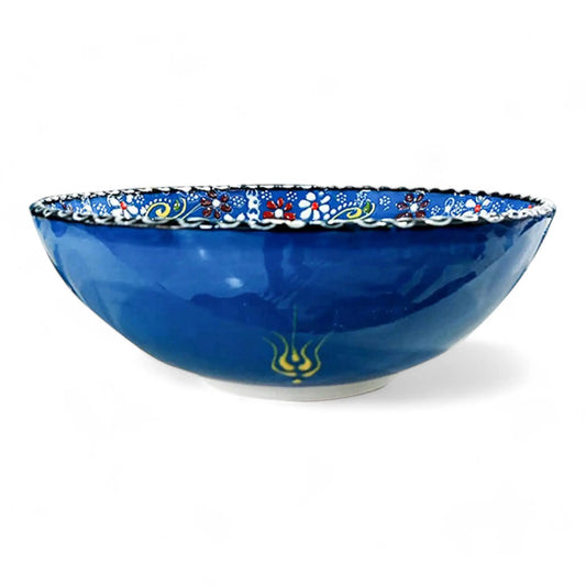 Handmade Ceramic Bowl Mexican Blue to Navy Blue 21cm - Memoriex 