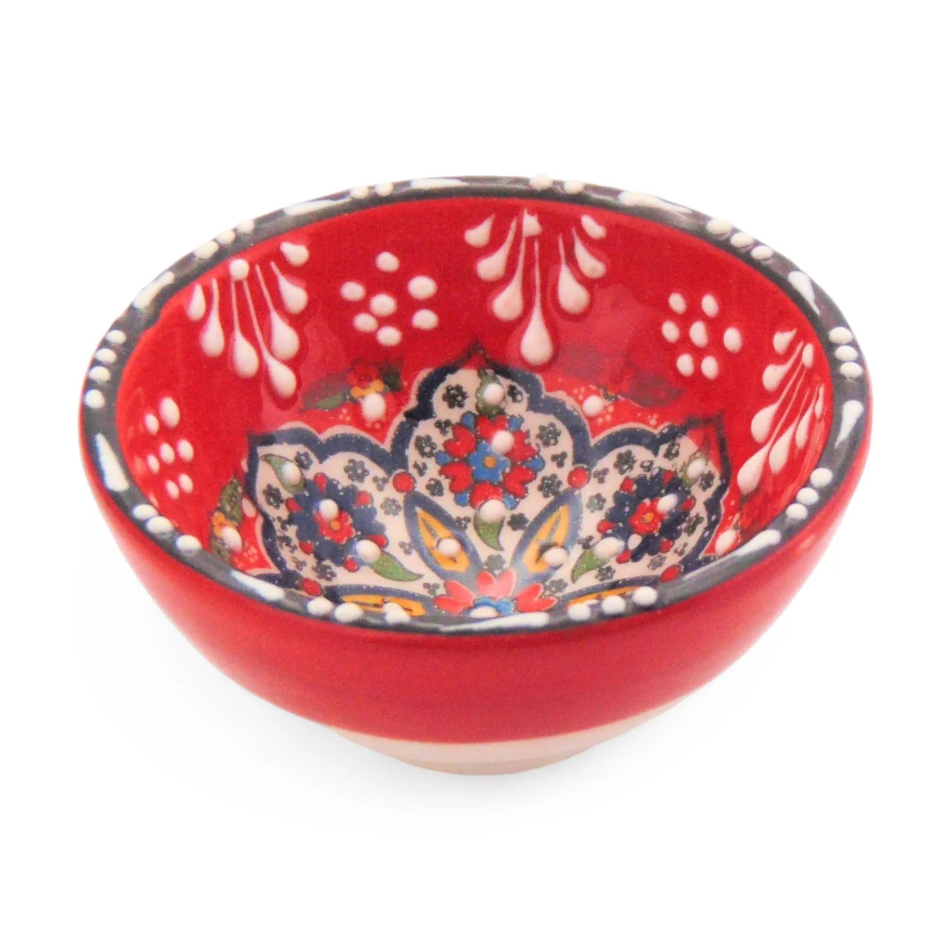 Handmade Ceramic Bowl Mexican Red 8cm-0