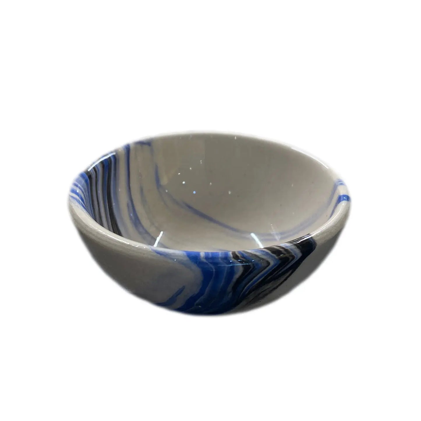 Handmade Ceramic Bowl Mocha Blue 8cm-0