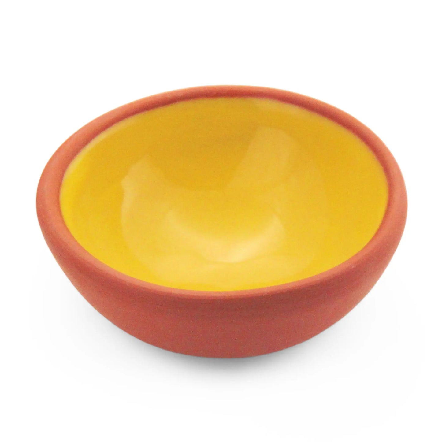 Handmade Ceramic Bowl Moroccan Lemon Yellow 8cm-0