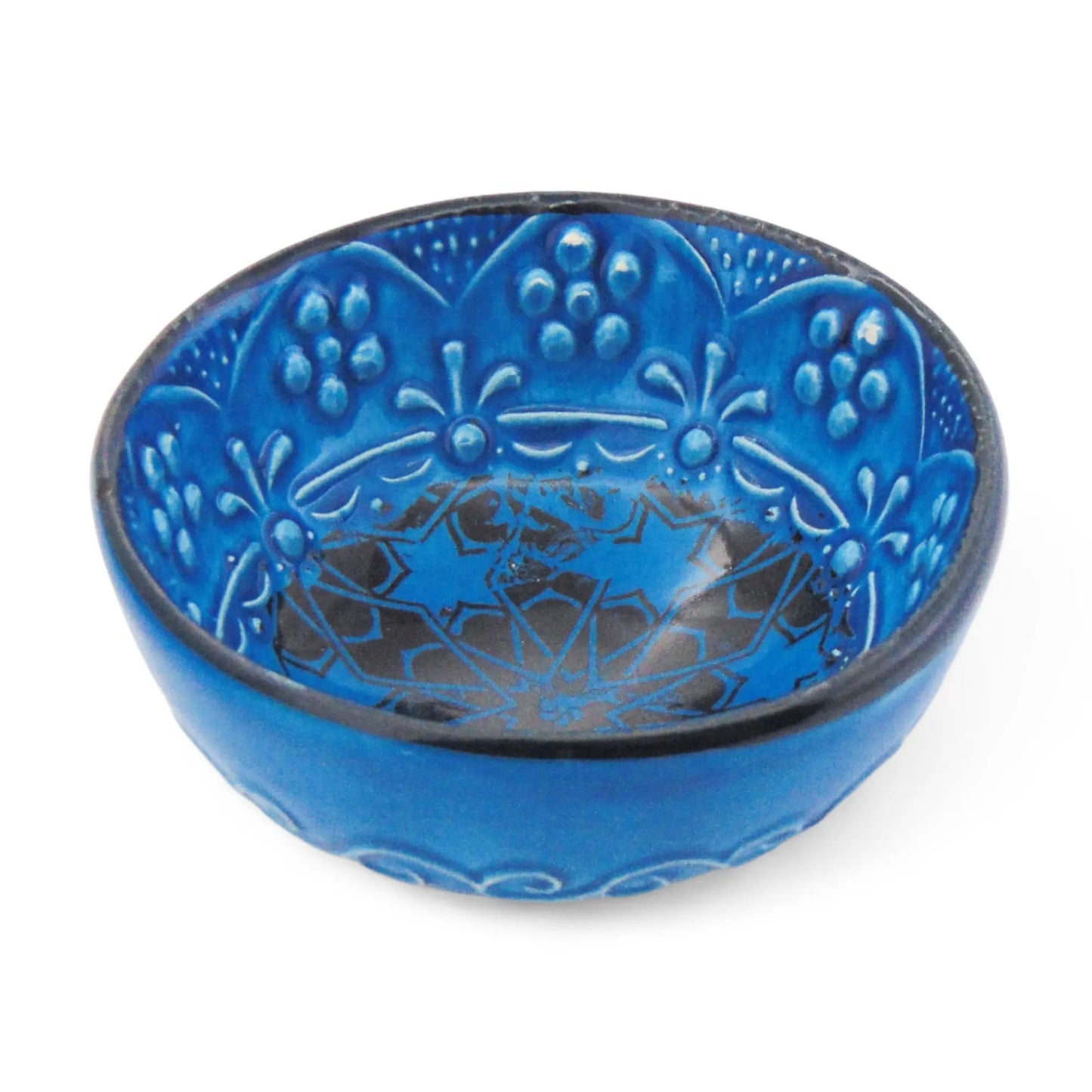 Handmade Ceramic Bowl Multicolour Navy 8cm-0