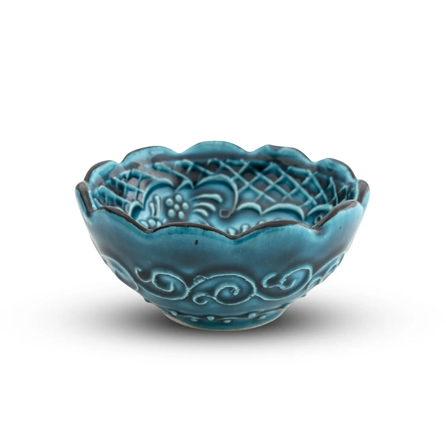 Handmade Ceramic Bowl Ocean Green 8cm-0