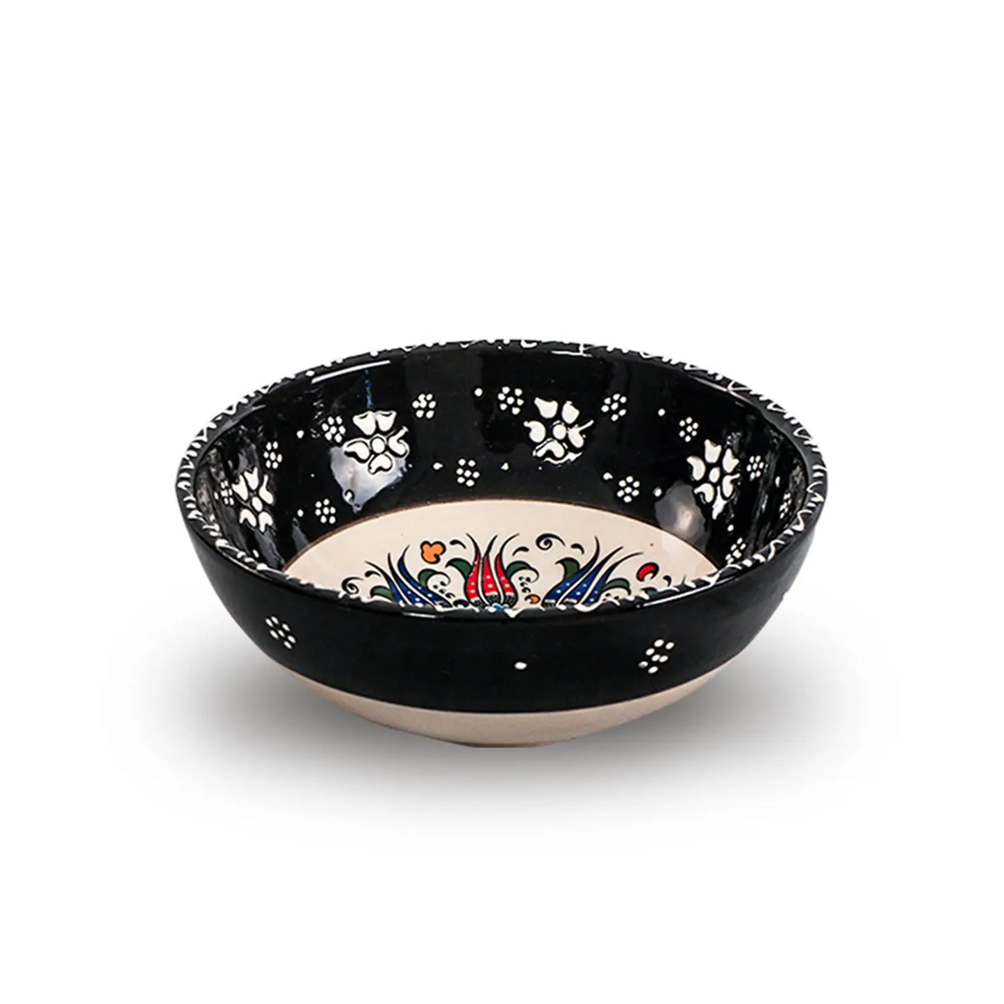 Handmade Ceramic Bowl Tulip Black 15cm - Memoriex 