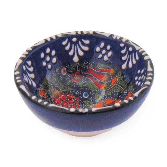 Handmade Ceramic Bowl Tulip Navy 8cm-0