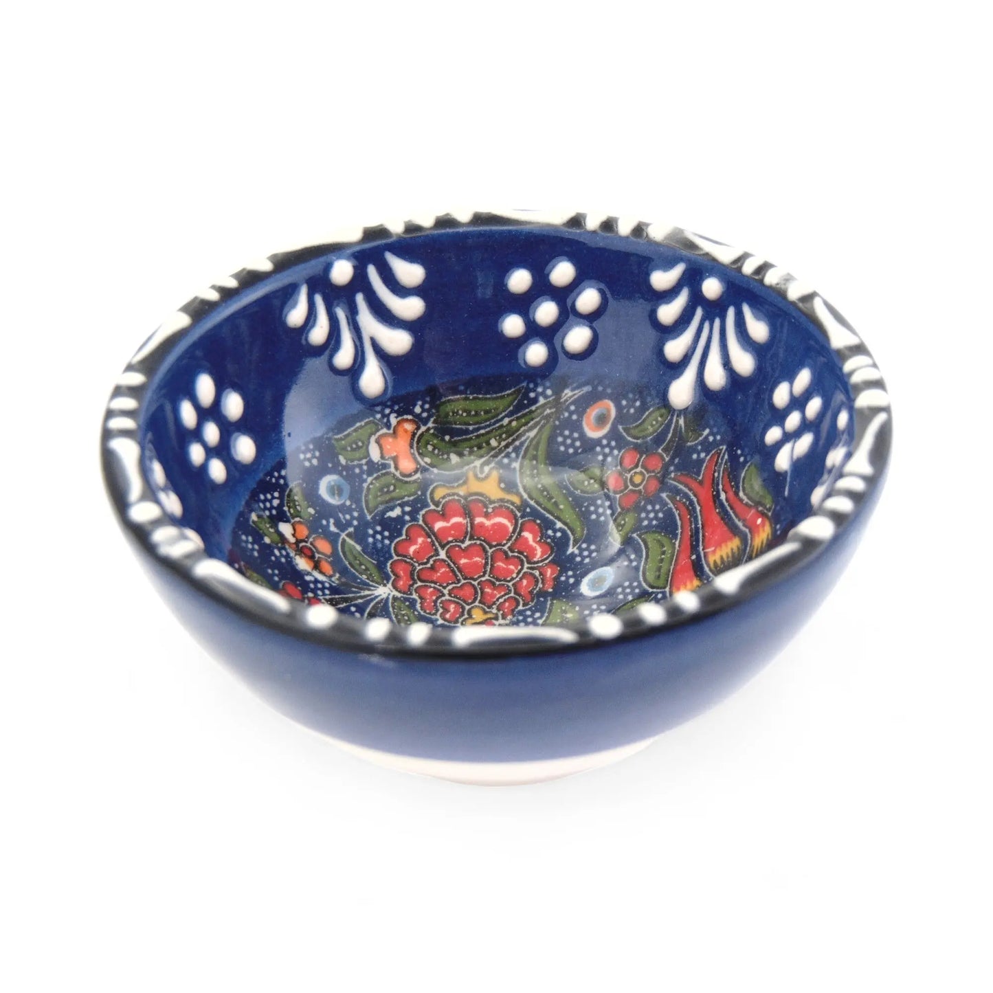 Handmade Ceramic Bowl Tulip Navy 8cm-1