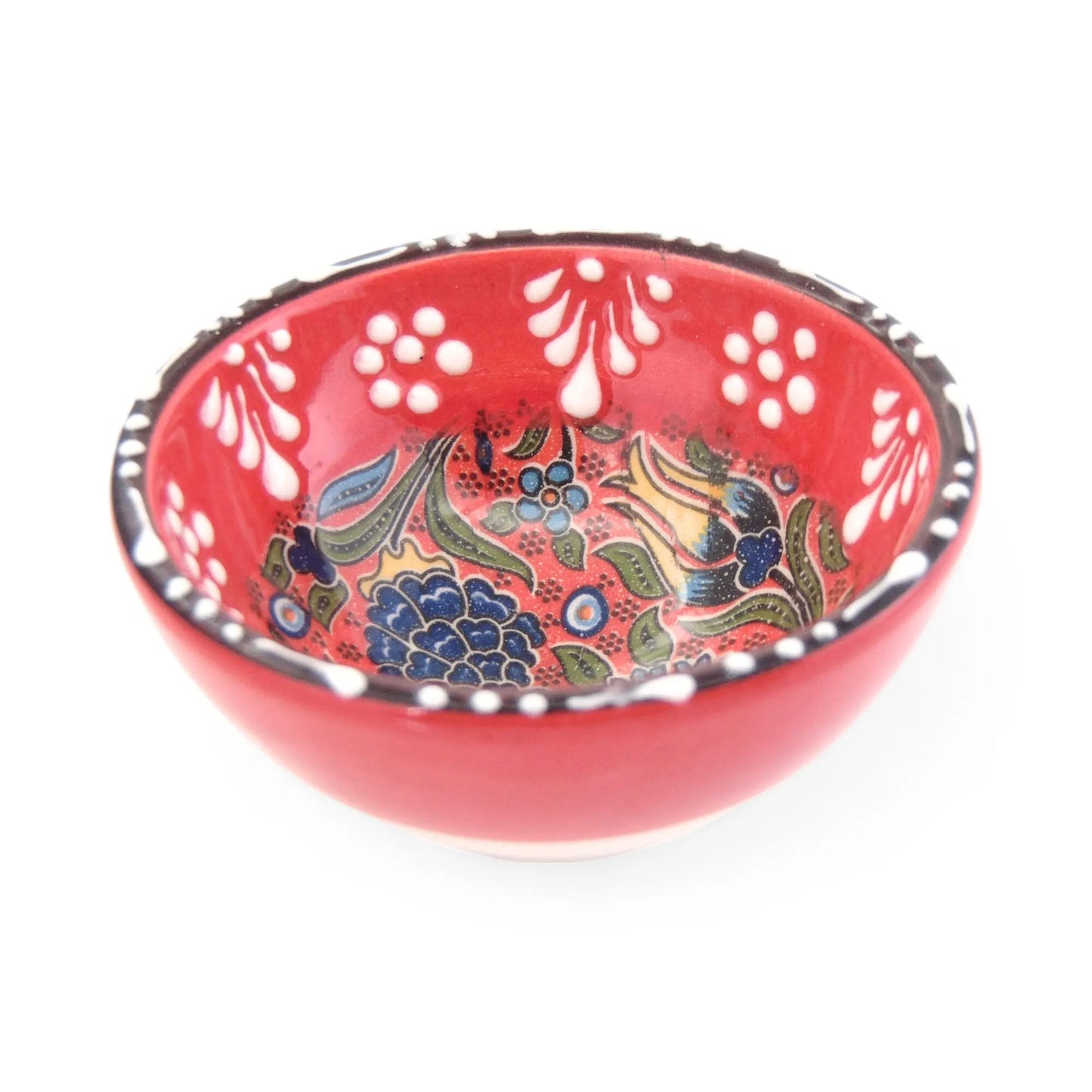 Handmade Ceramic Bowl Tulip Red 8cm-1