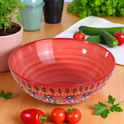 Handmade Ceramic Serving Bowl, 12cm, Orange-1