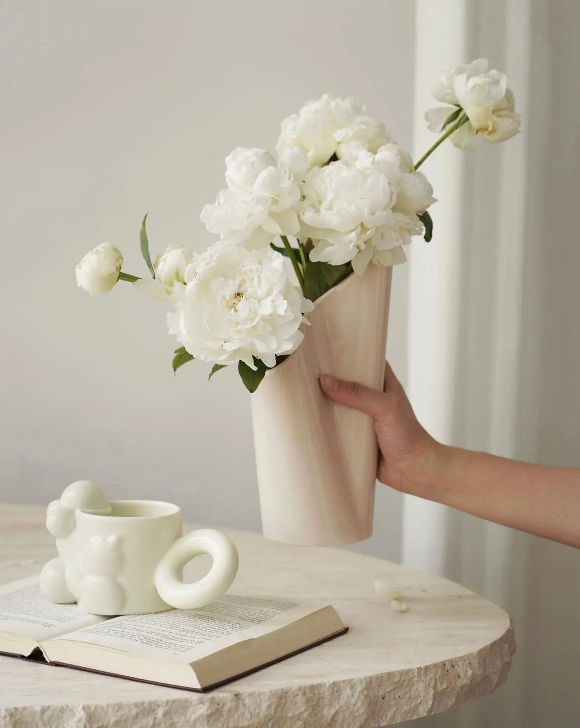 Handmade Ceramic Twins Vase | Nordic Style Vase-2