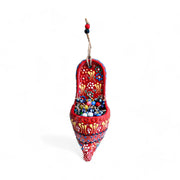 Handmade Ceramic Wall Decoration Slipper Red-1