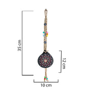 Handmade Ceramic Wall Decoration with Evil Eye, Black-1