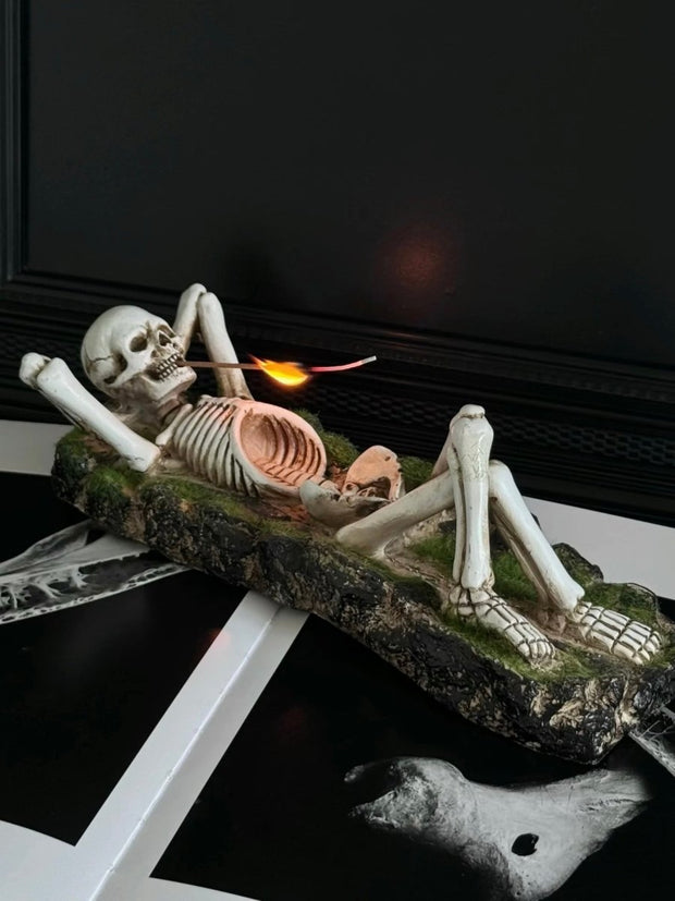Handmade Funky Hippie Skeleton Incense Holder - Memoriex 