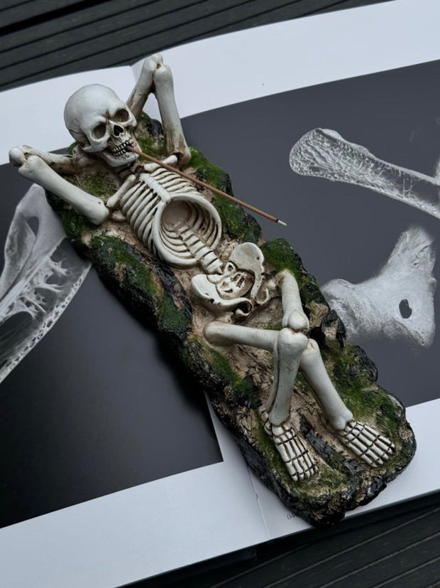 Handmade Funky Hippie Skeleton Incense Holder - Memoriex 