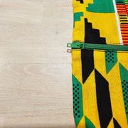 Handmade Phone Bag and Keyfob Set  | African Ankara Print Fabric | Vegan Leather Detail | Adjustable Shoulder Strap-1